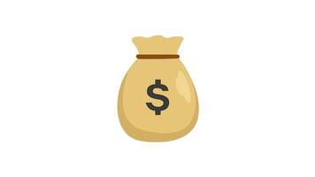 Money Bag Animation Moving Up with Smooth Transition video