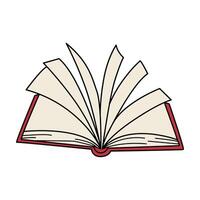 Open Book with Flipping Pages vector