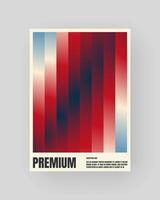 Abstract poster design. Geometric glass refraction and distortion gradient. Retro-futuristic illusion vector