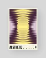 Abstract poster design. Geometric glass refraction and distortion gradient. Retro-futuristic colorful design vector