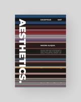 Abstract Posters Design. Stretched pixels effect, colorful stripes, speed gradient. vector