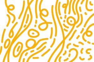 Abstract yellow noodles seamless pattern vector