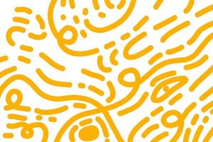 Abstract yellow noodle seamless pattern vector