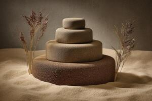 Earthy Tones Create a Calm and Natural Scene photo