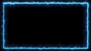 Seamless loop animation rectangle frame 4K motion graphic. Animated borders frame glowing neon lights loop animation. abstract glowing neon rectangle border frame line animation grow video