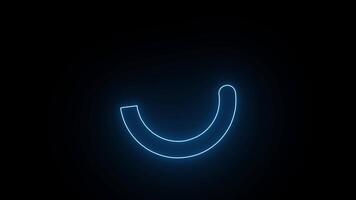 Neon Loading wheel animation. loading icon animation. Loading Circle with Glow. Loading Animation on Transparent Background video