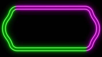 Neon text box with banner animation ramadhan gray dark background with gold frame 4k graphic motion banner video
