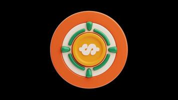 3D Animation of Financial target with arrow video
