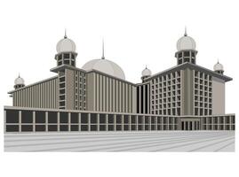 Grand architectural building with domes vector