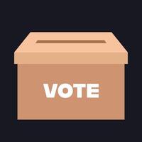 Illustration of a voting box with a paper ballot, perfect for election themes, campaigns, voting awareness, democracy, and civic education materials. vector