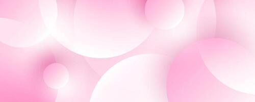 Pink abstract circles in soft hues vector