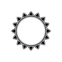 Geometric Sunburst Frame Minimalist Circle vector