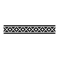 Minimalist Geometric Border in Black and White Element vector