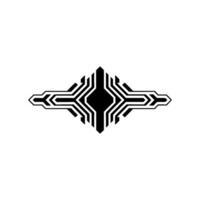 Geometric Tech Emblem Futuristic Minimalist vector
