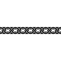 Elegant Intertwined Celtic Knot Border in Black and White vector