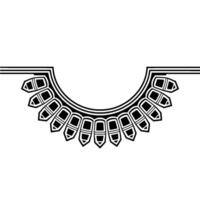 Minimalist Black and White Geometric Ornament, Abstract Decorative. vector