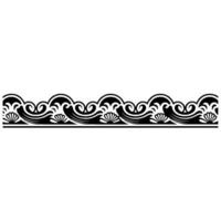 Elegant Black Wave Border , Illustration, Decorative Element, Repeating Pattern. vector