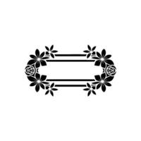 Minimalist Floral Frame for Invitations Branding. vector