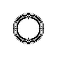 Elegant Black Circle on White Background. vector