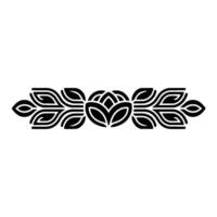 Elegant Black Floral Border on Gradient Background - ,-. vector