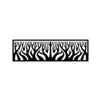 Geometric Tree Silhouette Border Element. vector