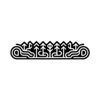 Minimalist Forest River , Black White, Decorative. vector