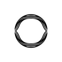 Minimalist Abstract Circle Emblem, Modern , Negative Space. vector