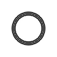 Minimalist Geometric Circle Pattern in Black and White, Decorative. vector