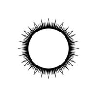 Stylized Sunburst Circle on White Background. vector