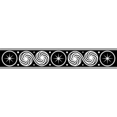 Geometric Black and White Border Element.