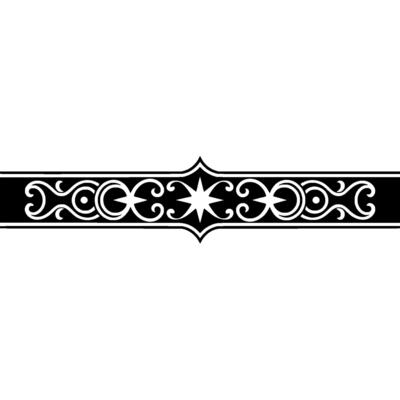 Elegant Black and White Ornamental Border - ,-..