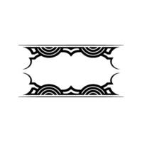 Art Deco Frame , Black and White, Geometric. vector