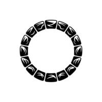 Abstract Decorative Circle Element in Black and White. vector