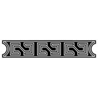 Geometric Greek Key Border Illustration on Gradient Background. vector