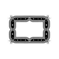 Ornate Black and White Decorative Frame, Elegant Vintage. vector