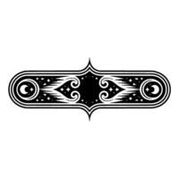 Elegant Black and White Ornamental Element on White. vector