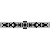 Elegant Black White Decorative Border Element. vector
