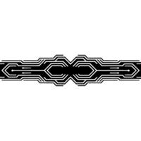 Abstract Circuit Board Black and White Technology Illustration. vector