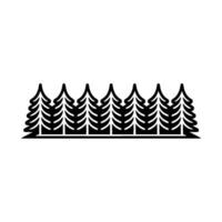 Minimalist Black Forest Line Art on White Background. vector