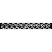 Decorative Wave Pattern Border, Minimalist , Black White. vector