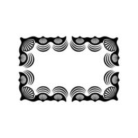 Abstract Art Deco Frame in Black White. vector