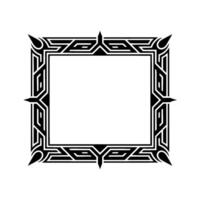 Geometric Black Border Frame, Modern Minimalist , Square Shape. vector