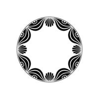 Elegant Art Deco Circle Frame Illustration. vector