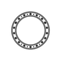 Circular Emblem with Stars Minimalist , Art, Elegant. vector
