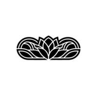 Elegant Black Lotus on Gradient Background. vector