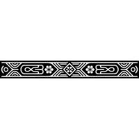 Geometric Black and White Border , Abstract Ornament. vector