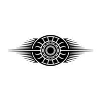 Geometric Abstract Symbol, Black and White, Art Deco Style vector