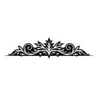 Elegant Black Flourish Element on White Background vector