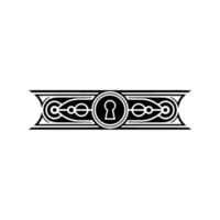 Ornate Keyhole Frame Art Deco Element vector