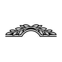 Elegant Olive Branch Archway on White vector
